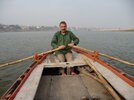 L'auteur, sur le Gange