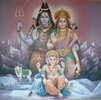 Poster Shiva, Parvati, Ganesh