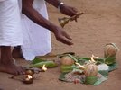 Pooja avant le theyyam